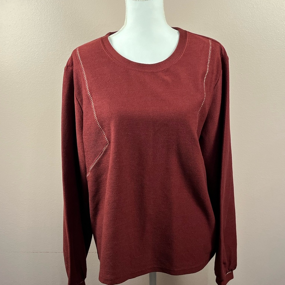 Women's Top in Capital Red with White Stiching